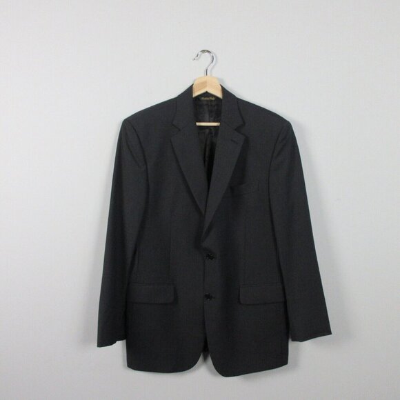 Lanificio Di Tollegno Wool Suit Set Men's Black Business Single Breasted 50 840 - Picture 2 of 16